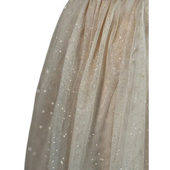 Black & Gold Windsor Backless Party Dress With Glitter Tulle Overlay Size L - Picture 6 of 9